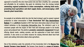 The Amsterdam Metropolitan Area Pursues Sustainability from Soil to Plate