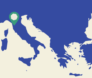 The image shows a map of Europe with a placemarker identifying the Plain of Lucca in Italy.