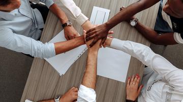 Men and Women Holding Each Other's Hands As A Team