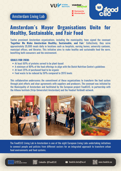 Amsterdam LL_Amsterdam´s Mayor Organisations Unite for Healthy, Sustainable, and Fair Food